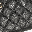 Chanel Black Caviar Leather Zip Wallet