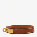 Hermes Kelly Dog Brown Swift Leather Bracelet
