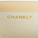 Chanel Vintage Beige Lackleder CC Tote Schultertasche