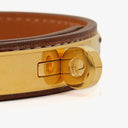 Hermes Kelly Dog Brown Swift Leather Bracelet