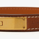 Hermes Kelly Dog Brown Swift Leather Bracelet