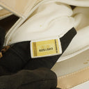 Chanel Vintage Beige Lackleder CC Tote Schultertasche
