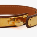 Hermes Kelly Dog Brown Swift Leather Bracelet