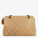 Chanel Beige Quilted Calfskin Tote Bag