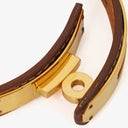 Hermes Kelly Dog Brown Swift Leather Bracelet