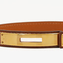 Hermes Kelly Dog Brown Swift Leather Bracelet