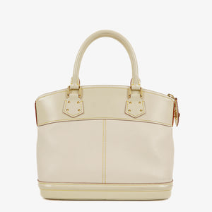 Louis Vuitton Lockit White Suhali Leather Bag
