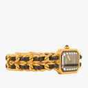 Chanel Stainless Steel Lambskin 20mm Premiere Quartz Watch Gold L