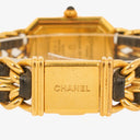 Chanel Stainless Steel Lambskin 20mm Premiere Quartz Watch Gold L