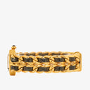 Chanel Stainless Steel Lambskin 20mm Premiere Quartz Watch Gold L