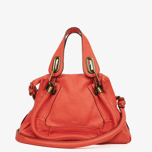 Chloe Coral-Orange Paraty Calfskin Bag