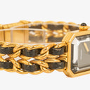 Chanel Stainless Steel Lambskin 20mm Premiere Quartz Watch Gold L