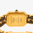 Chanel Stainless Steel Lambskin 20mm Premiere Quartz Watch Gold L