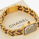 Chanel Stainless Steel Lambskin 20mm Premiere Quartz Watch Gold L