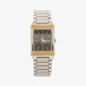 Yves Saint Laurent Rectangular Stainless Steel Watch