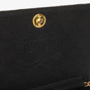 Chanel Classic Full Flap Bag Black Quilted Jersey With 24K Gold-Plated Hardware