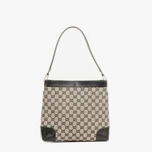 Gucci GG Canvas And Leather Shoulder Hobo Bag