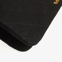 Chanel Classic Full Flap Bag Black Quilted Jersey With 24K Gold-Plated Hardware