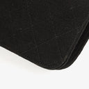 Chanel Classic Full Flap Bag Black Quilted Jersey With 24K Gold-Plated Hardware