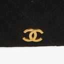 Chanel Classic Full Flap Bag Black Quilted Jersey With 24K Gold-Plated Hardware