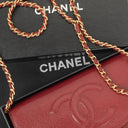 Portefeuille sur chaîne Chanel Timeless en cuir Caviar WOC
