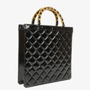 Chanel Black Patent Leather Tote Bag