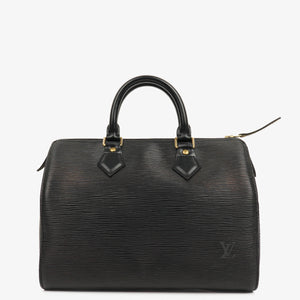 Louis Vuitton Speedy 25 Black EPI Leather Handbag