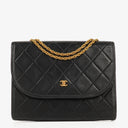 Chanel Mini Flap Bag Black Quilted Lambskin With 24K Gold-Plated Hardware
