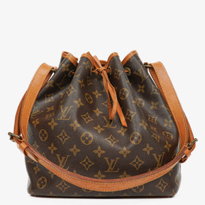 Louis Vuitton Petit Noe Malletier Monogram Canvas Shoulder Bag