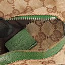 Gucci GG Beige/Green Monogram Canvas Belt Bag