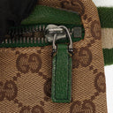 Gucci GG Beige/Green Monogram Canvas Belt Bag