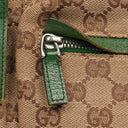 Gucci GG Beige/Green Monogram Canvas Belt Bag