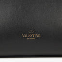 Valentino Garavani Rockstud Small Black Calfskin Double Handle Tote Bag