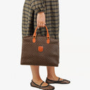 Celine Macadam Coated Canvas Handbag