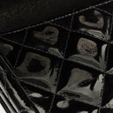 Chanel Black Double-Sided Flap Bag In Quilted Patent Leather