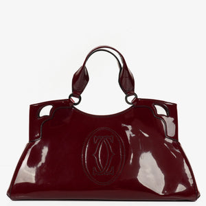 Cartier Marcello de Cartier Patent Leather Handle Bag