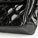 Chanel Black Double-Sided Flap Bag In Quilted Patent Leather