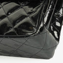 Chanel Black Double-Sided Flap Bag In Quilted Patent Leather