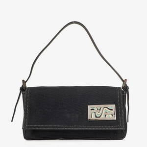 Fendi Navy Canvas Handbag
