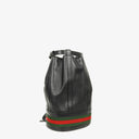Gucci Ophidia Web Stripe Black Leather Bucket Bag