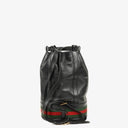 Gucci Ophidia Web Stripe Black Leather Bucket Bag