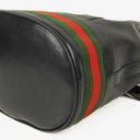 Gucci Ophidia Web Stripe Black Leather Bucket Bag