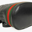 Gucci Ophidia Web Stripe Black Leather Bucket Bag