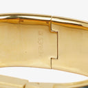 Hermes Green Equestrian Enamel and Gold Plated Loquet Bangle Quartz Watch L01.201