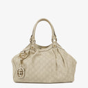 Gucci Guccissima Neutral Leather Sukey Hobo Bag