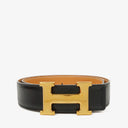 Hermes 32mm Box Leather Black H Belt&nbsp;