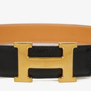 Hermes 32mm Box Leather Black H Belt&nbsp;