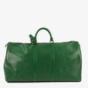 Louis Vuitton Keepall 55 Green EpI Leather Travel Bag