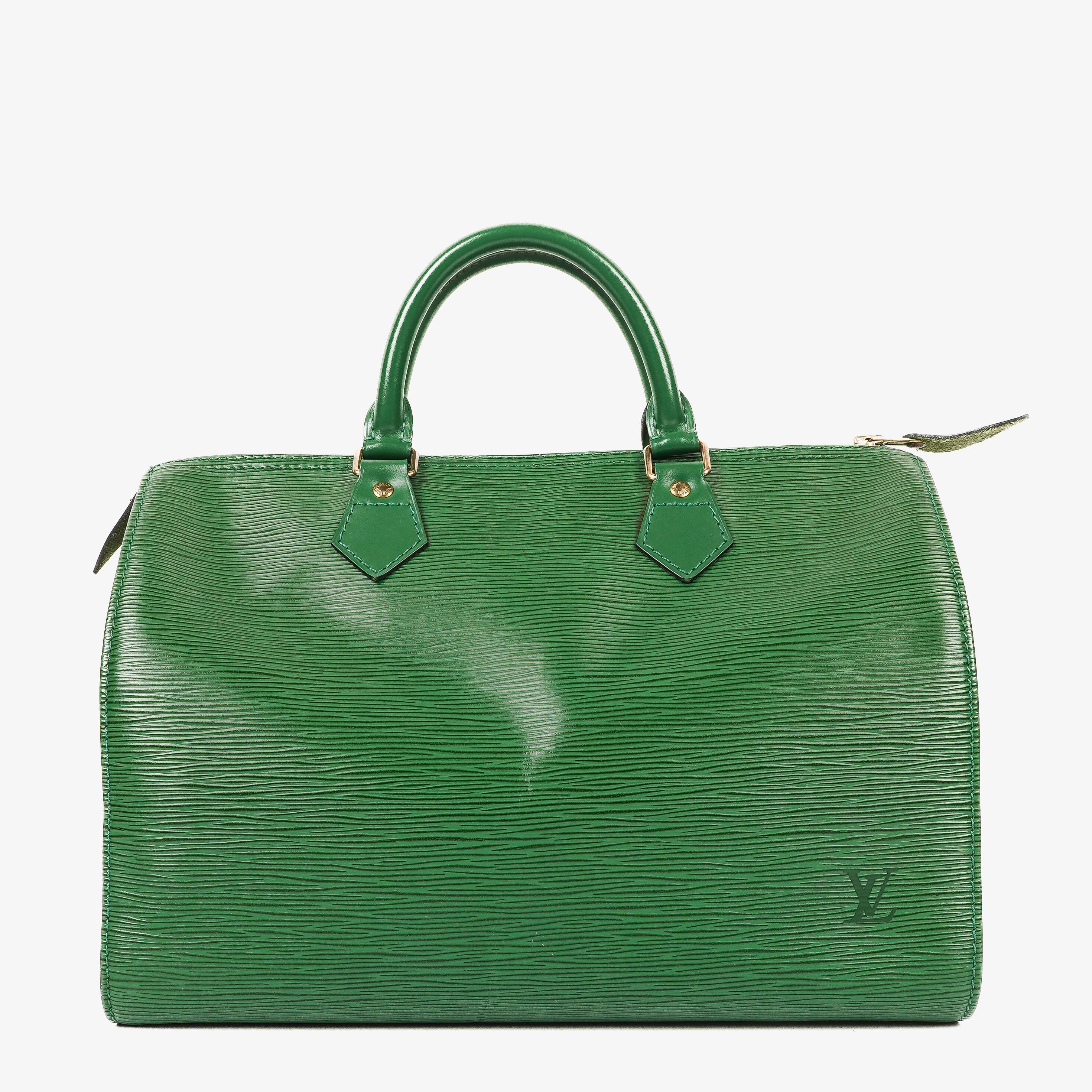 Louis Vuitton Speedy 30 Green EPI Leather Handbag