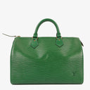 Louis Vuitton Speedy 30 Green EPI Leather Handbag